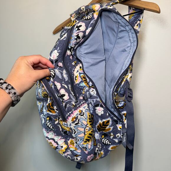 Vera Bradley Charmont Meadow Floral Print Large Campus Backpack - Picture 9 of 12